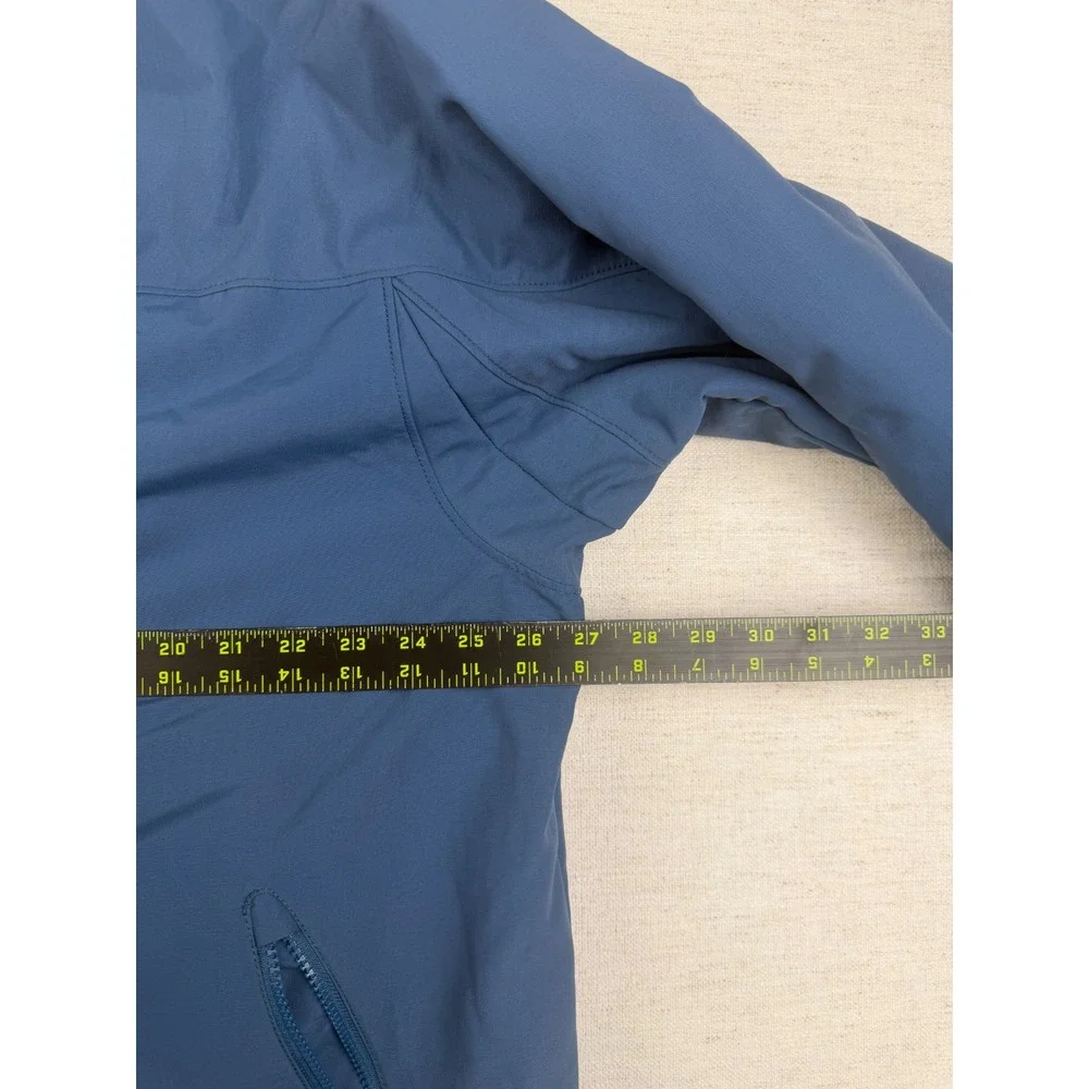 Duluth Trading Co Shoreman Fleece Lined Jacket Mens XL Blue Nylon Workwear Coat